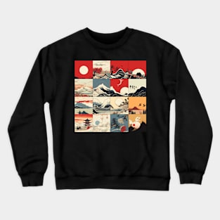 JAPANESE WOODBLOCK PRINTS Crewneck Sweatshirt